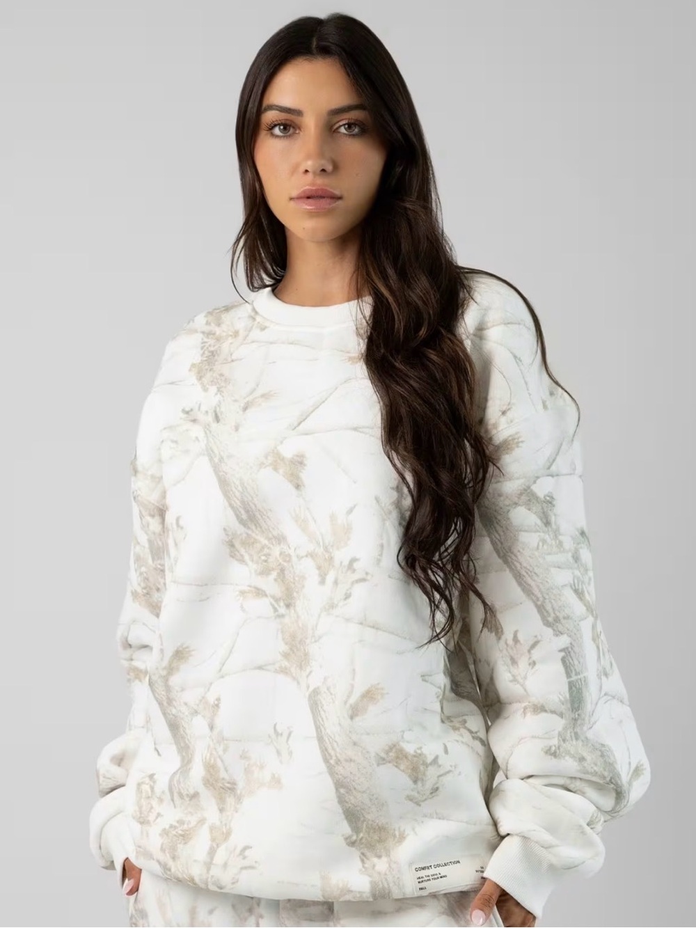 Comfrt White Oak Camo Crewneck Sweatshirt XL Unisex Oversized Comfort